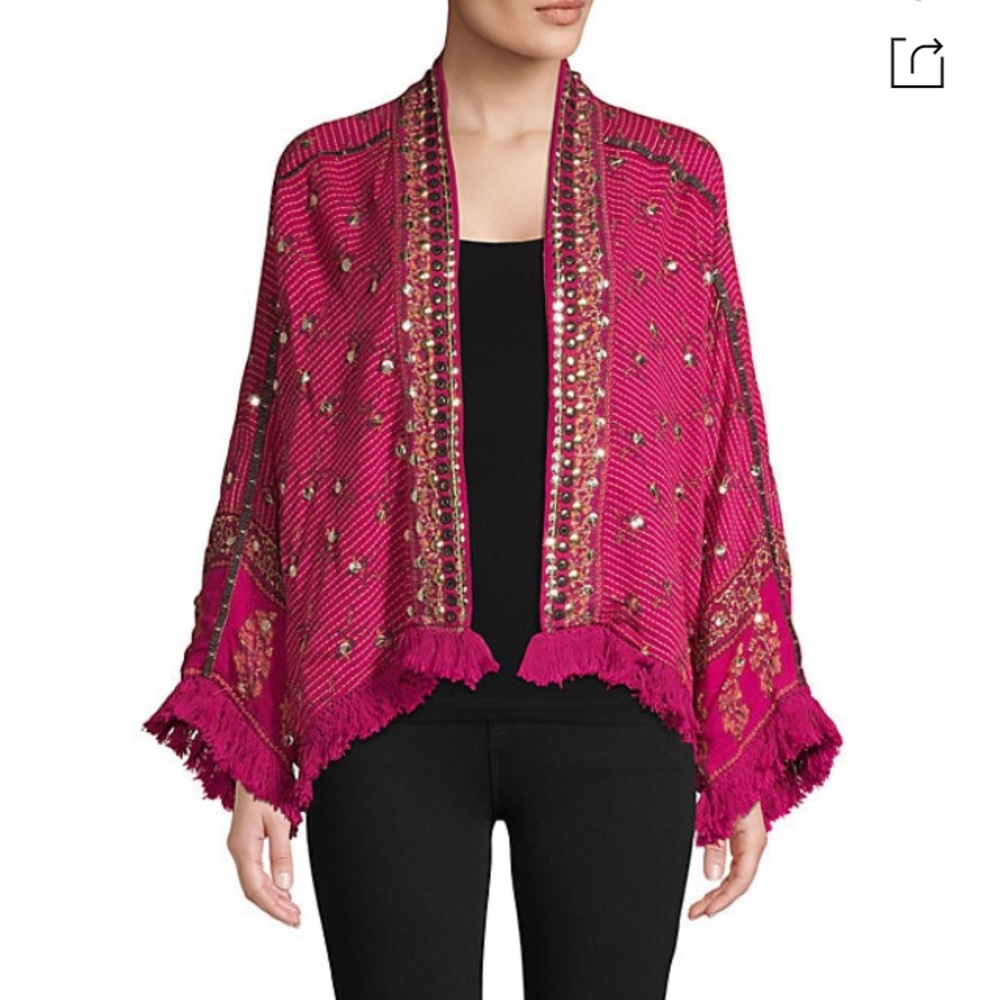 Free People Rays Of Light Embellished Jacket
